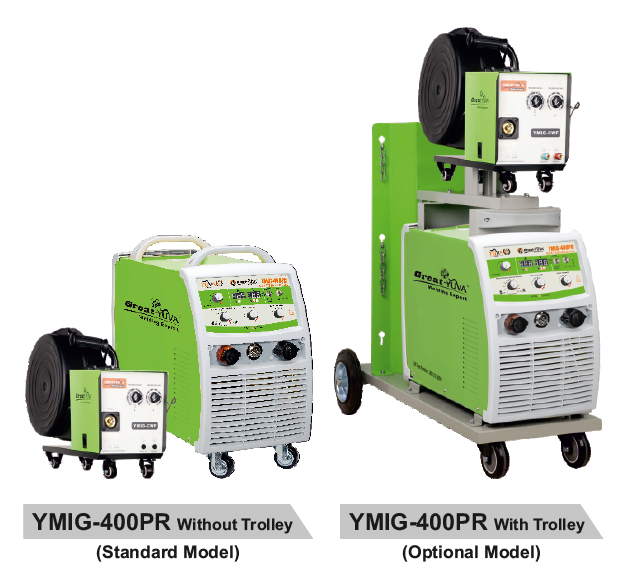 DC Inverter CC-CV MIG/MMA/LIFT TIG Welding Machine PR Series - YMIG-400PR